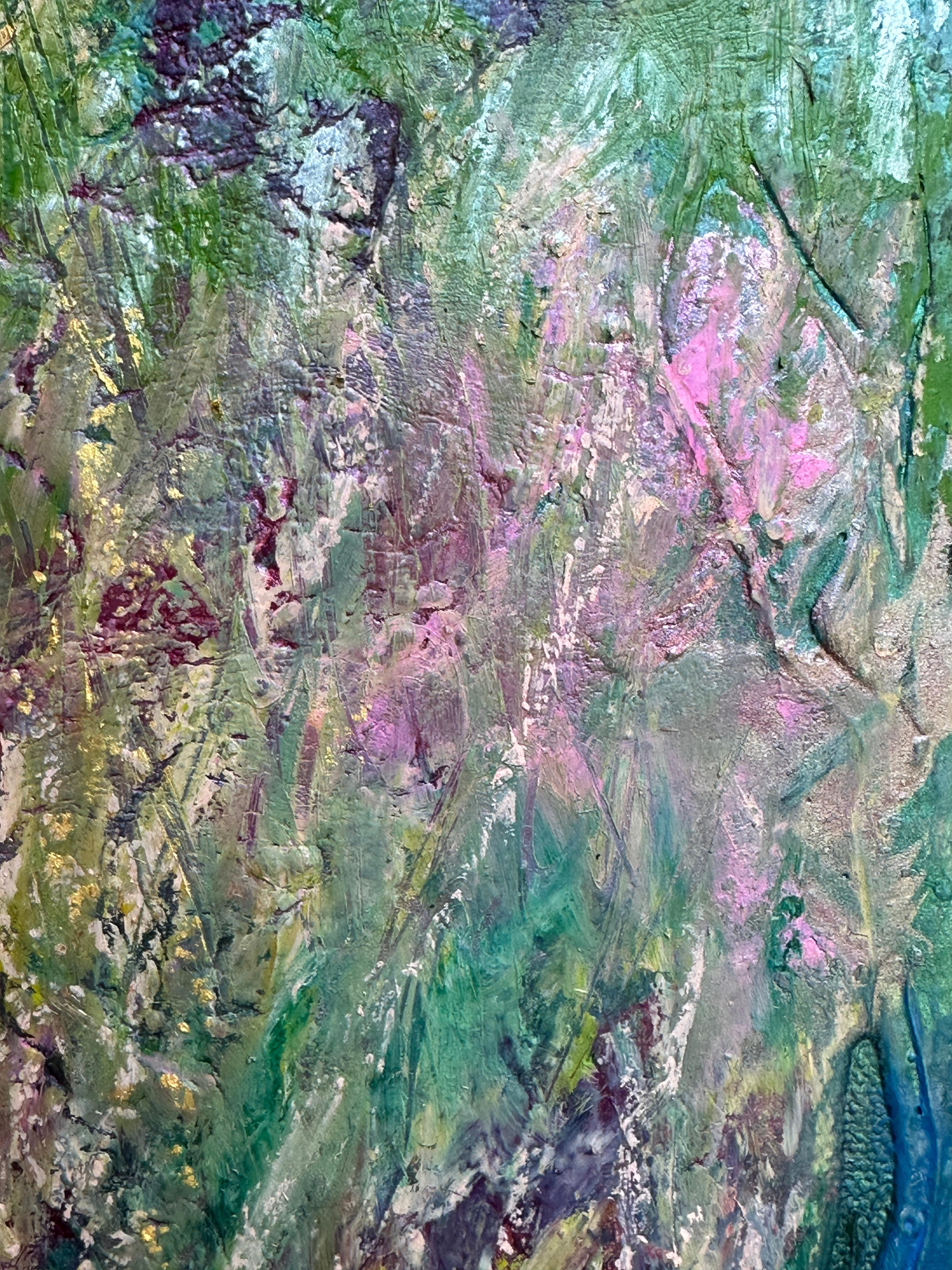 Fiori di primavera paesaggio: Campo di primule della sera in vendita 9