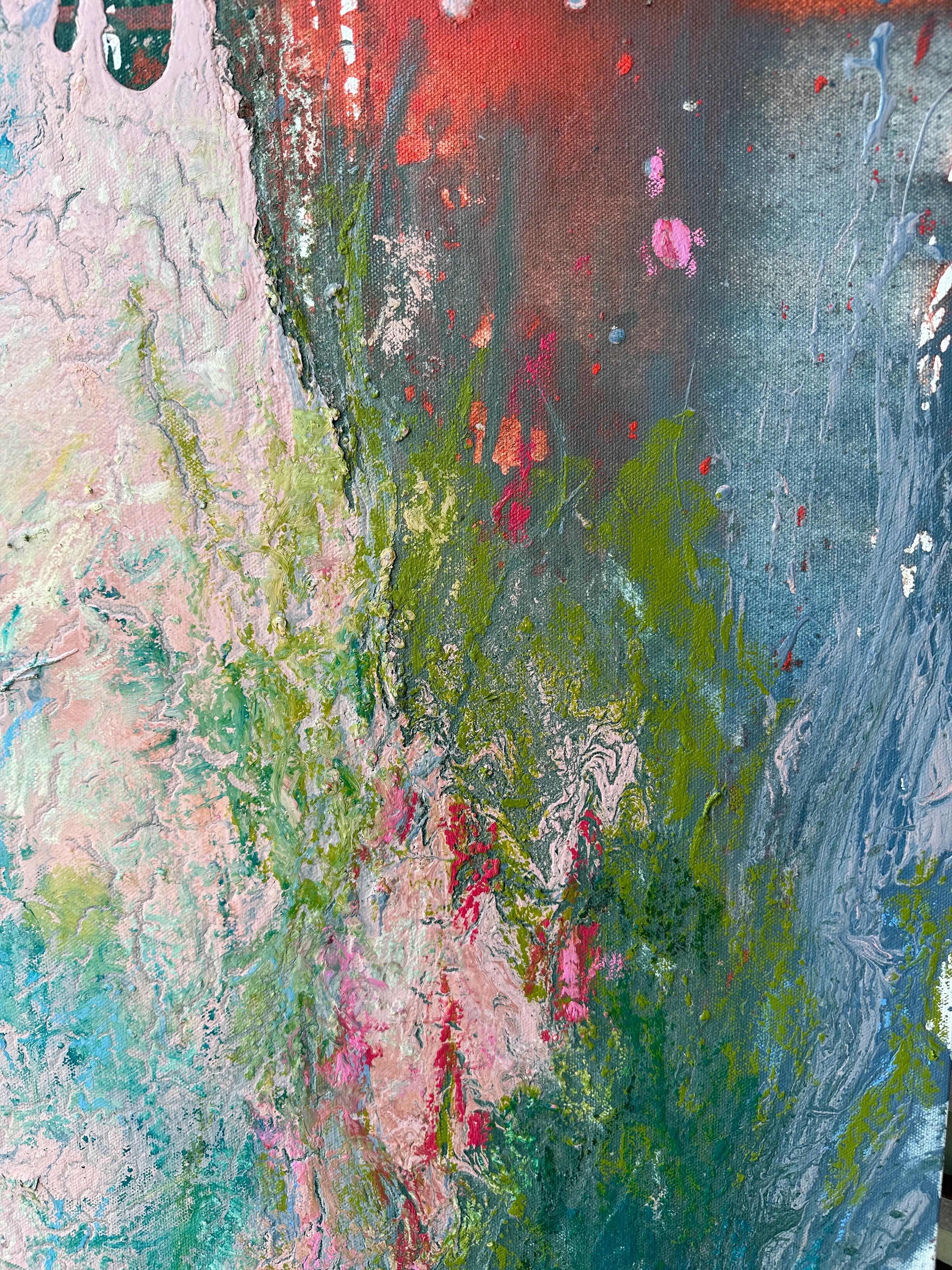 Paisaje de bosque de verano: parece verano - Mixed Media Art Impresionista abstracto de Weeda Hamdan