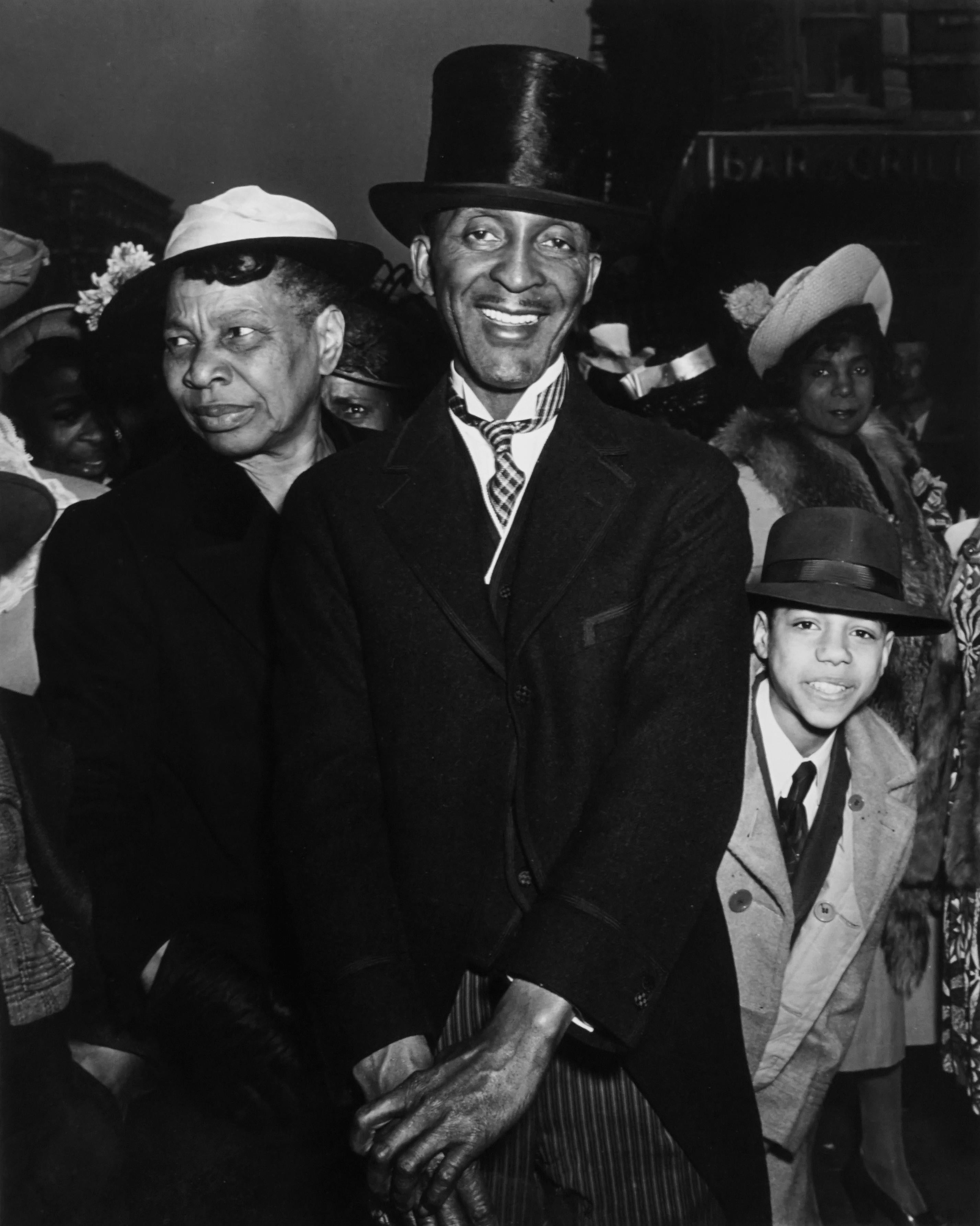 Weegee Black and White Photograph - Easter Sunday in Harlem, 1940