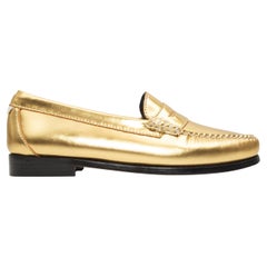 Weejuns x RE/DONE Gold Metallic Penny Loafers