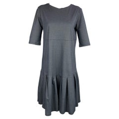 WEEKEND by MAX MARA Size M Navy Pleated Short Sleeve A-line Dress