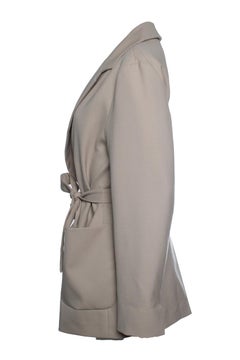 Weekend Max Mara, beige oversized belted blazer