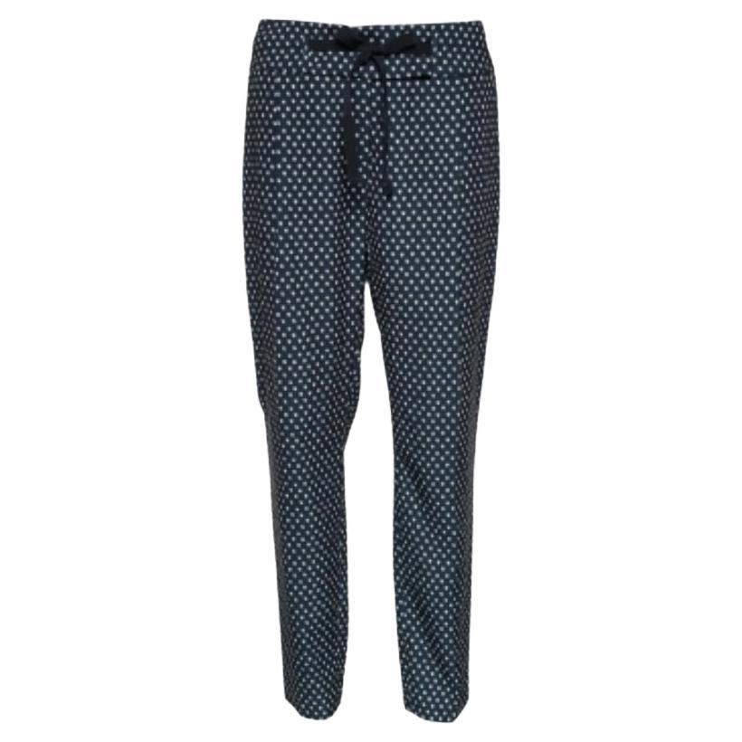 Weekend Max Mara Pantaloni affusolati in crepe con stampa a pois neri M. I. in vendita