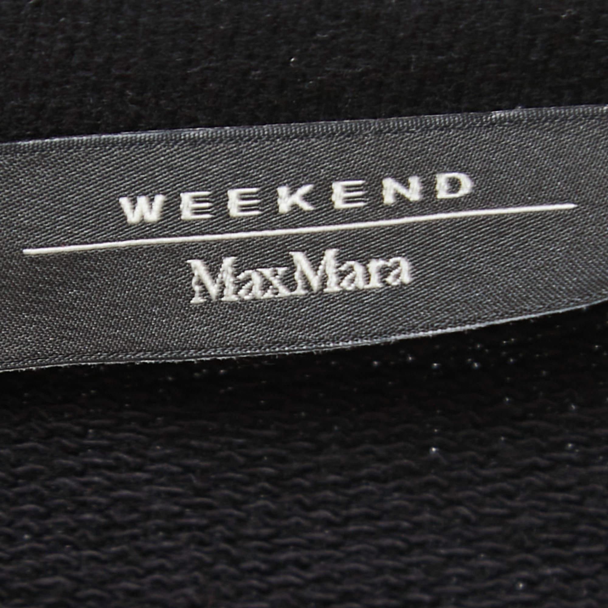 Women's Weekend Max Mara Black Knit Embellished Pullover S For Sale