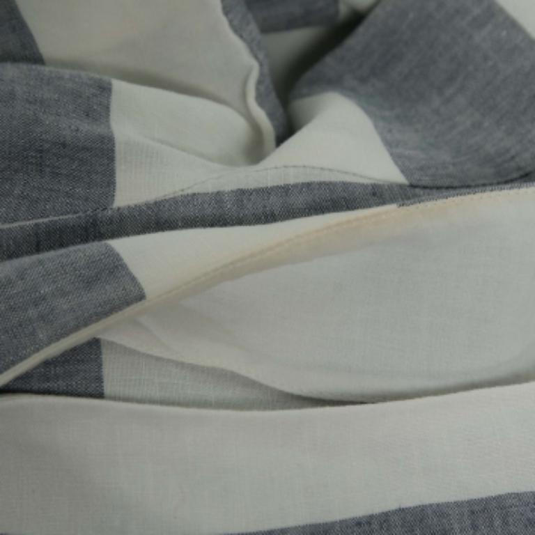 Gray Weekend Max Mara Blue & White Striped Linen Dress M For Sale