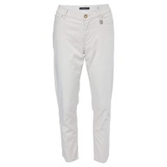 Weekend Max Mara - Pantalon droit en coton crème M