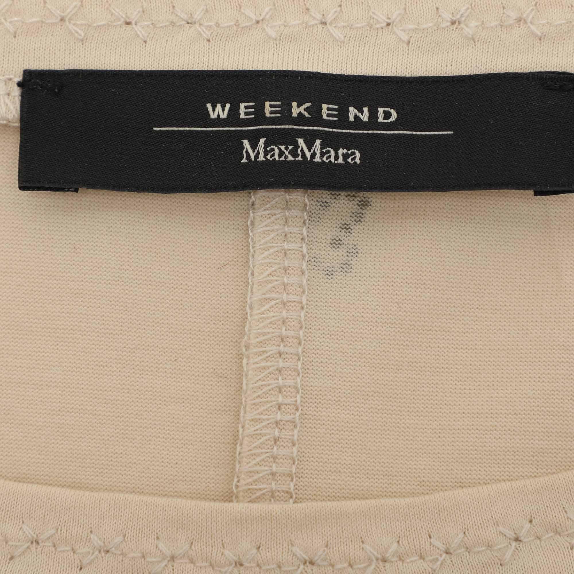 Weekend Max Mara Cremefarbenes Baumwoll-Top L im Zustand „Gut“ im Angebot in Dubai, Al Qouz 2