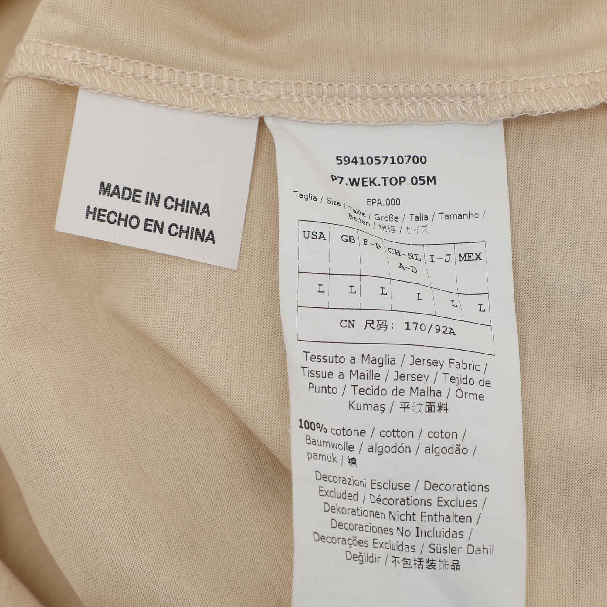 Weekend Max Mara Cremefarbenes Baumwoll-Top L Damen im Angebot