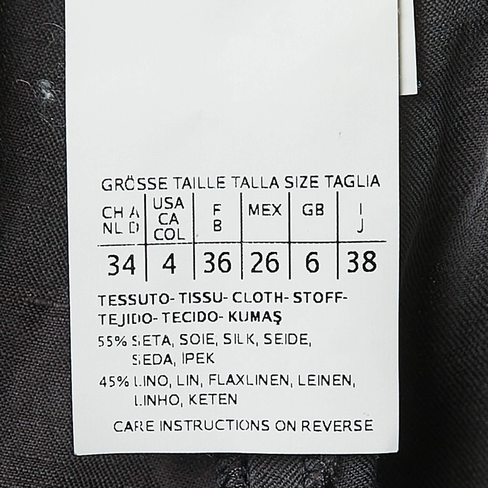 Weekend Max Mara - Pantalon à cordon coulissant en soie grise S Pour femmes en vente
