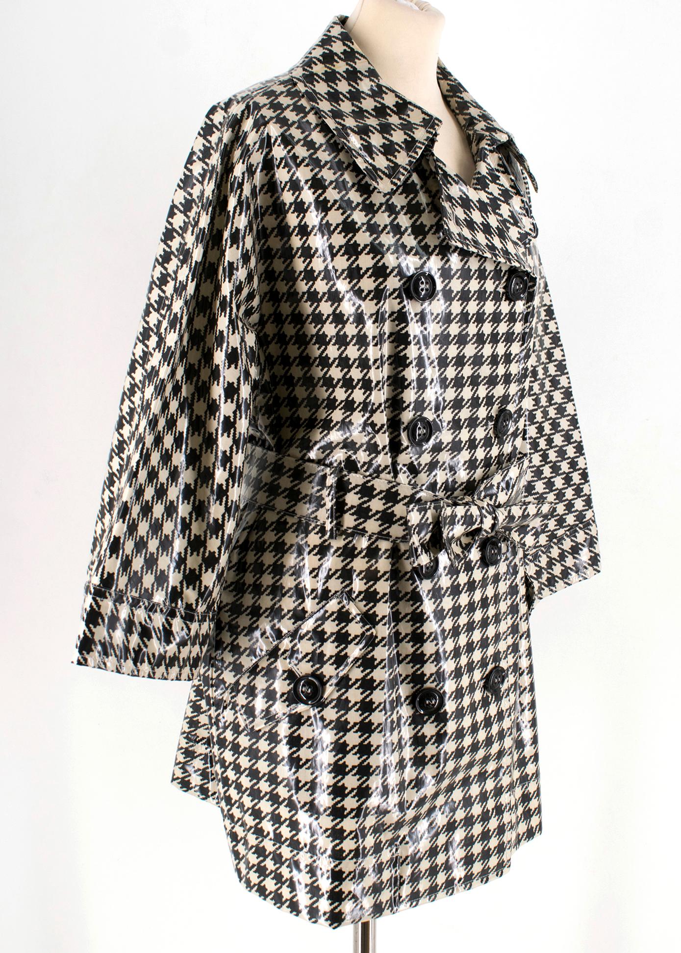 Weekend Max Mara Houndstooth Rain Coat 