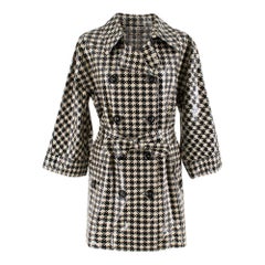 Used Weekend Max Mara Houndstooth Rain Coat 16 UK