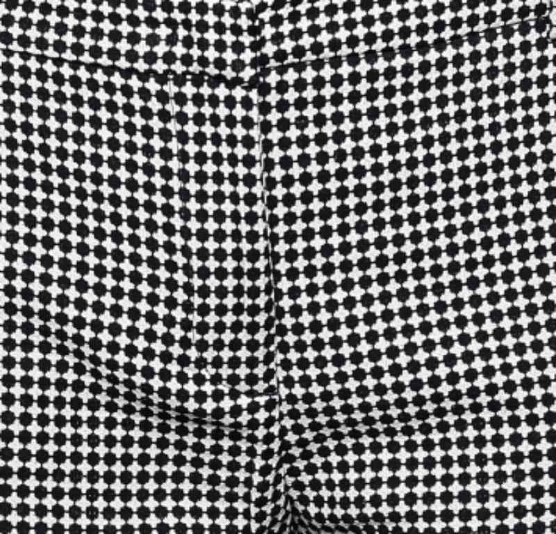 Fin de semana Max Mara Monocromo Estampado Pantalones de pernera estrecha de mezcla de algodón M en Bueno estado para la venta en Dubai, Al Qouz 2