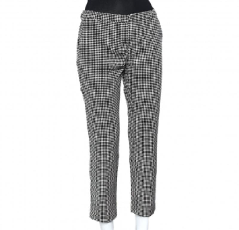 De las mujeres Fin de semana Max Mara Monocromo Estampado Pantalones de pernera estrecha de mezcla de algodón M en venta