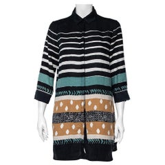 Weekend Max Mara Multicolor Printed Linen Blend Button Front Shirt M Weekend Max Mara Multicolor Printed Linen Blend Button Front Shirt M