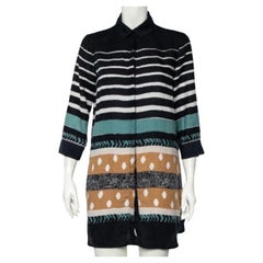 Weekend Max Mara Multicolor Printed Linen Blend Button Front Shirt M