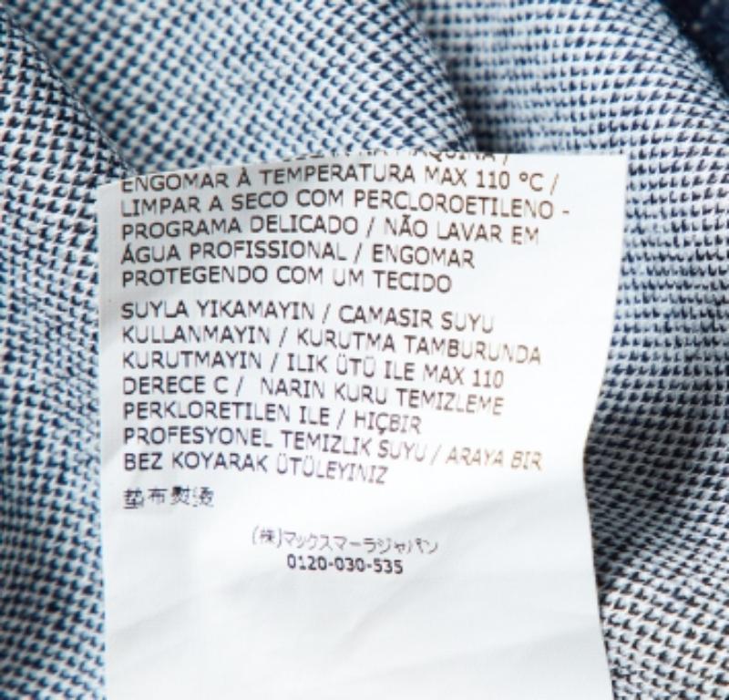 Weekend Max Mara Marineblau gestreiftes Woll-Strick-Midikleid M 1
