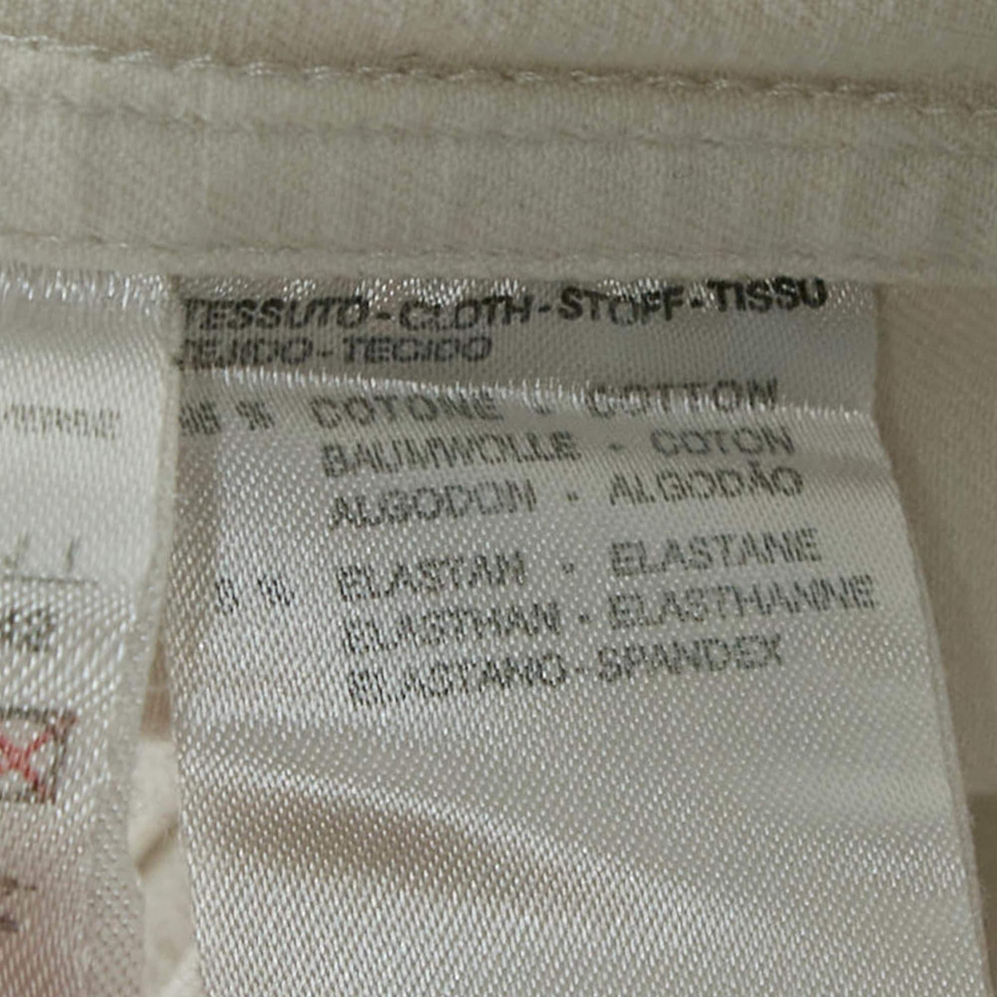 Weekend Max Mara Off White Gabardine Button Front Jacket M For Sale 1