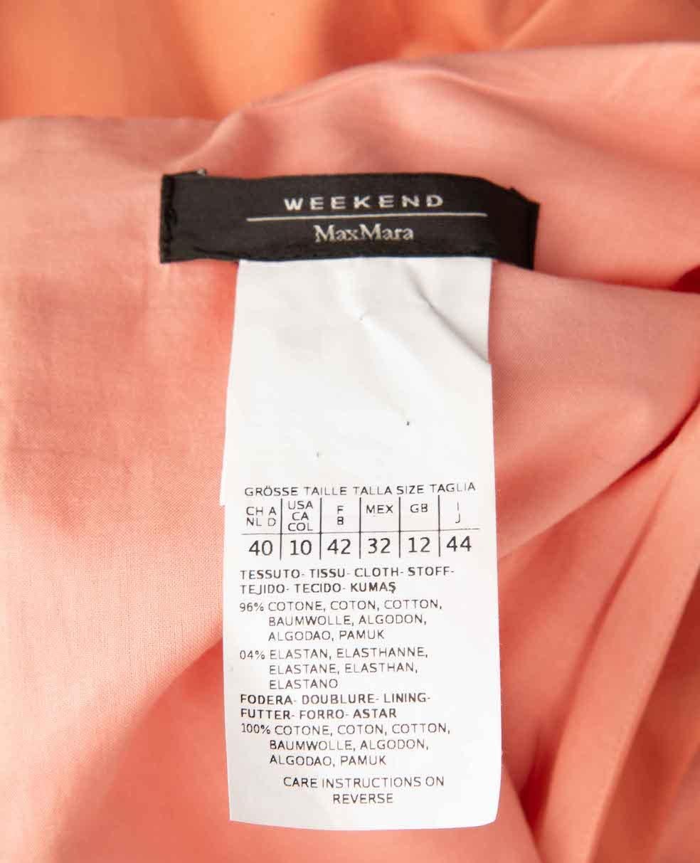 Weekend Max Mara Salmon Pink Cotton Dress with Jacket Size L For Sale 3