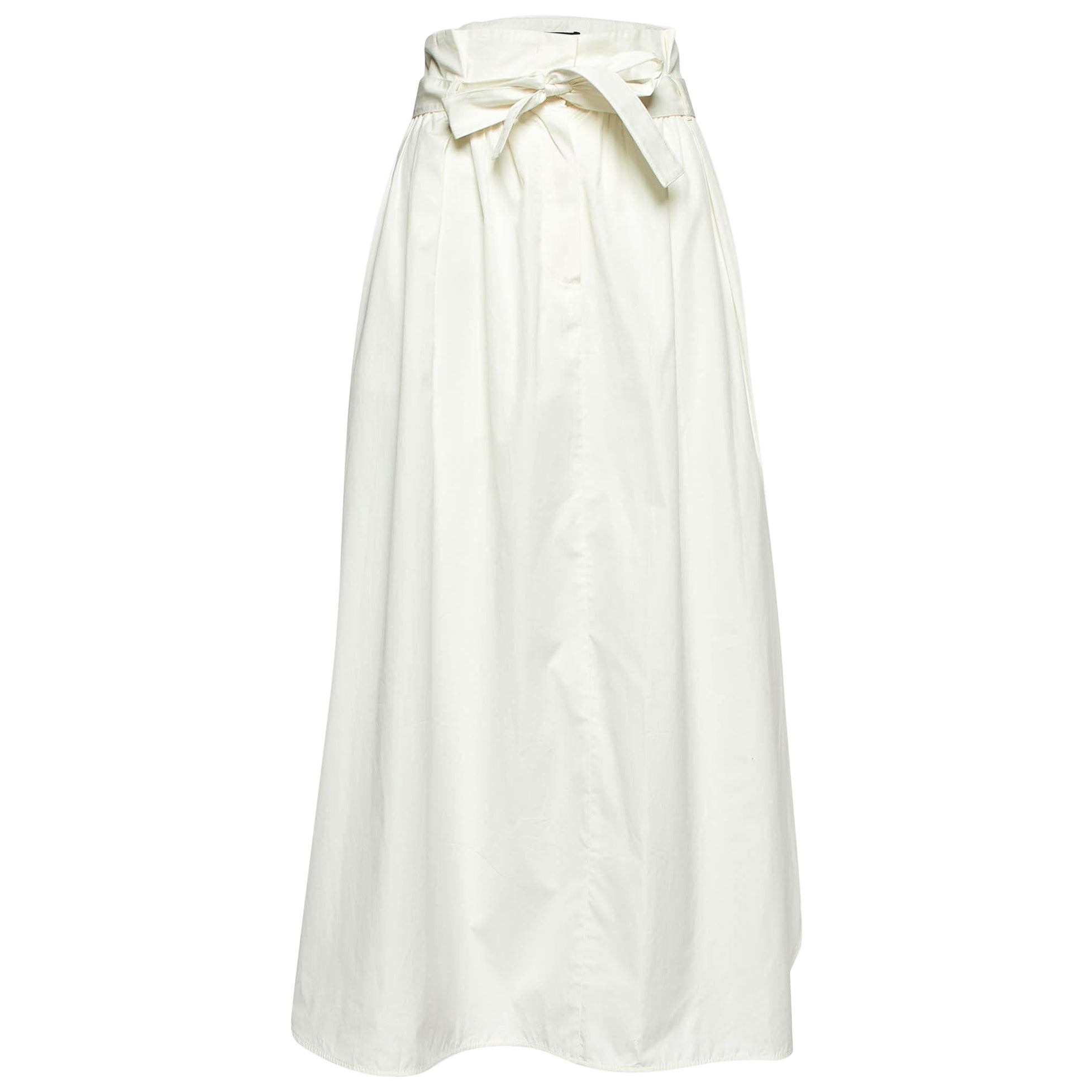 Weekend Max Mara Whiting Maxi gonna con cintura in cotone L. in vendita
