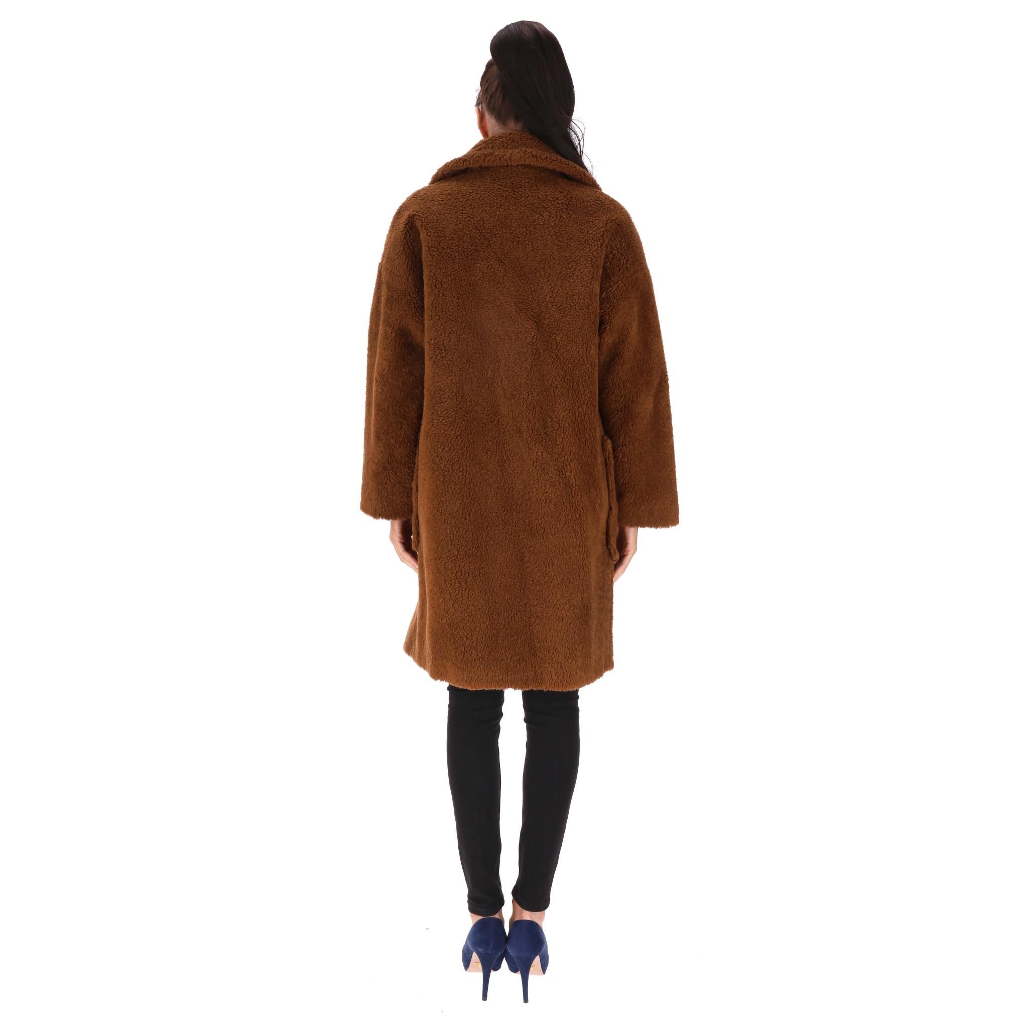 Weekend Max Mara Wool Blend Teddy Coat In Excellent Condition In London, GB