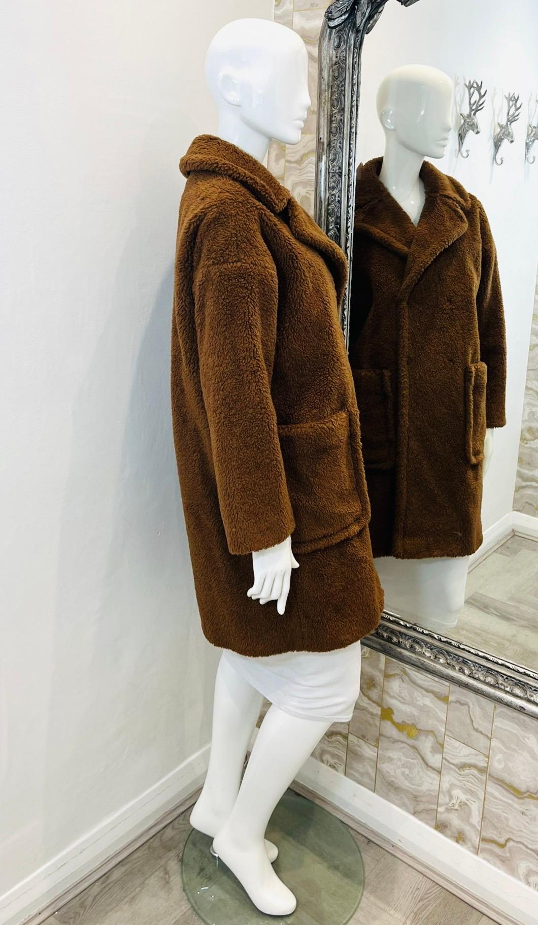 Black Weekend Max Mara Wool Blend Teddy Coat For Sale