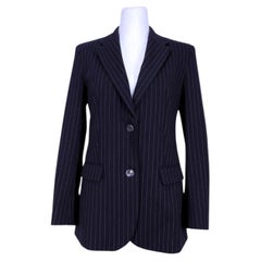 Weekend MaxMara Blazer à rayures marine - US 10 / EU 42