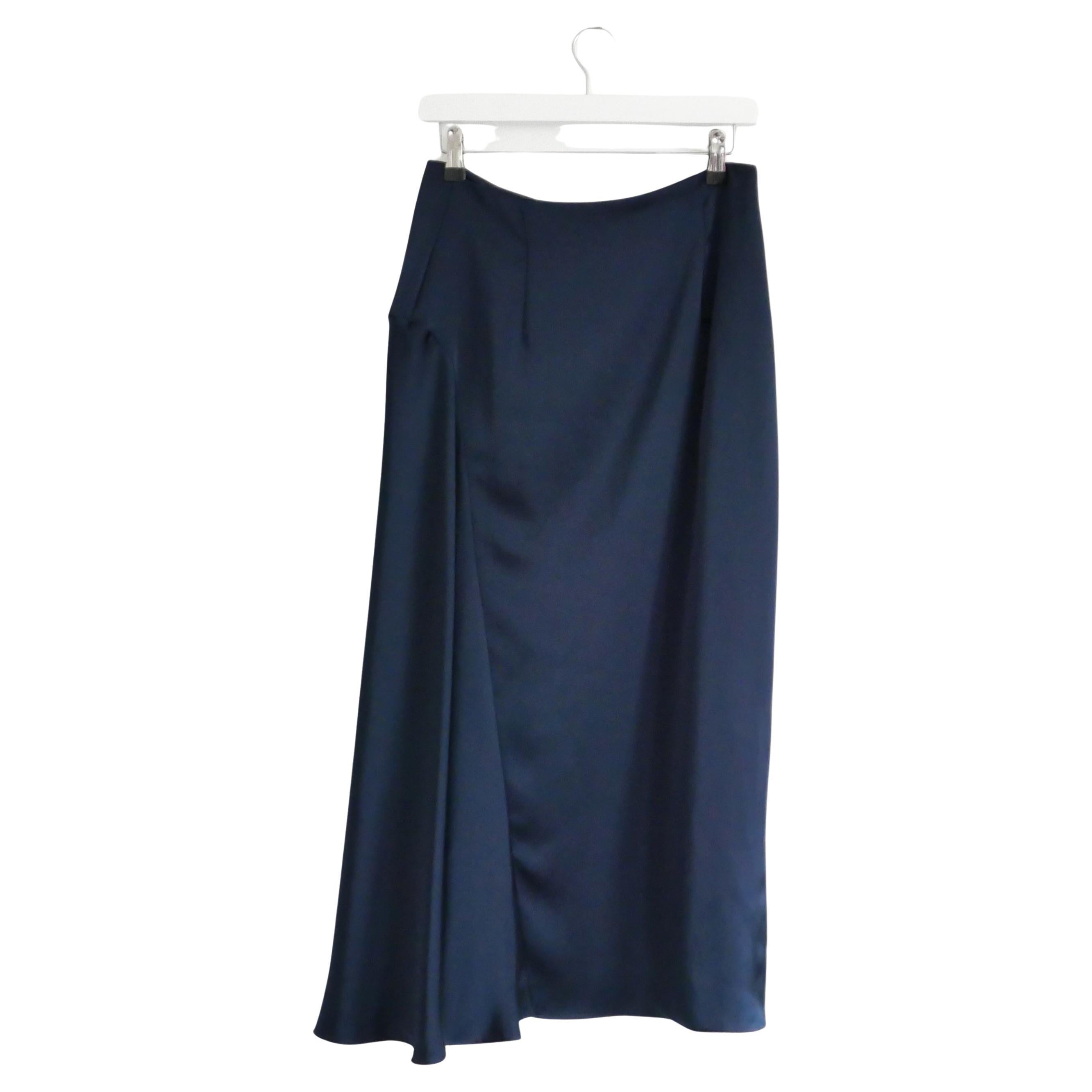 Weekend MaxMara Jupe midi en satin marine