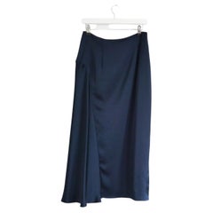 Weekend MaxMara Jupe midi en satin marine