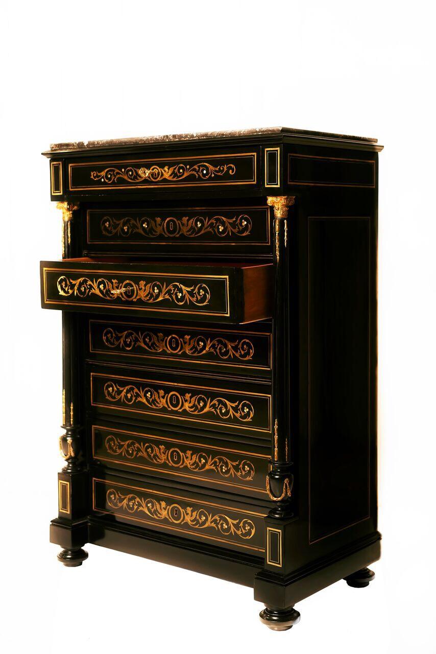 Brass Weekly Empire Napoleon III Cabinet