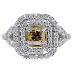 1.20 Ct Intense VVS Diamond Antique Art Deco Style Engagement Ring