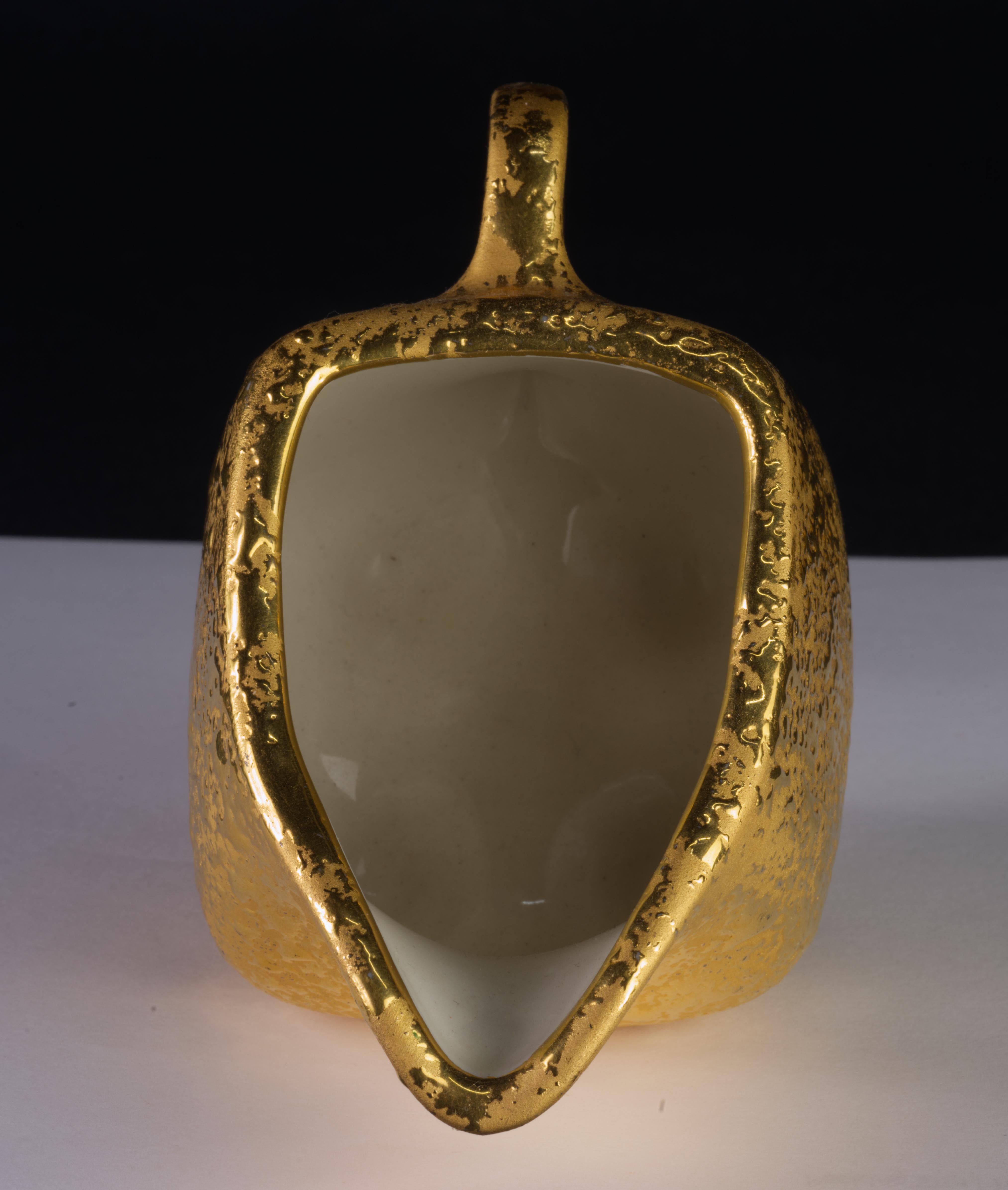 Hollywood Regency Weeping Gold Set Mid Century Modernity Crémier, Sucrier, Aiguière en vente