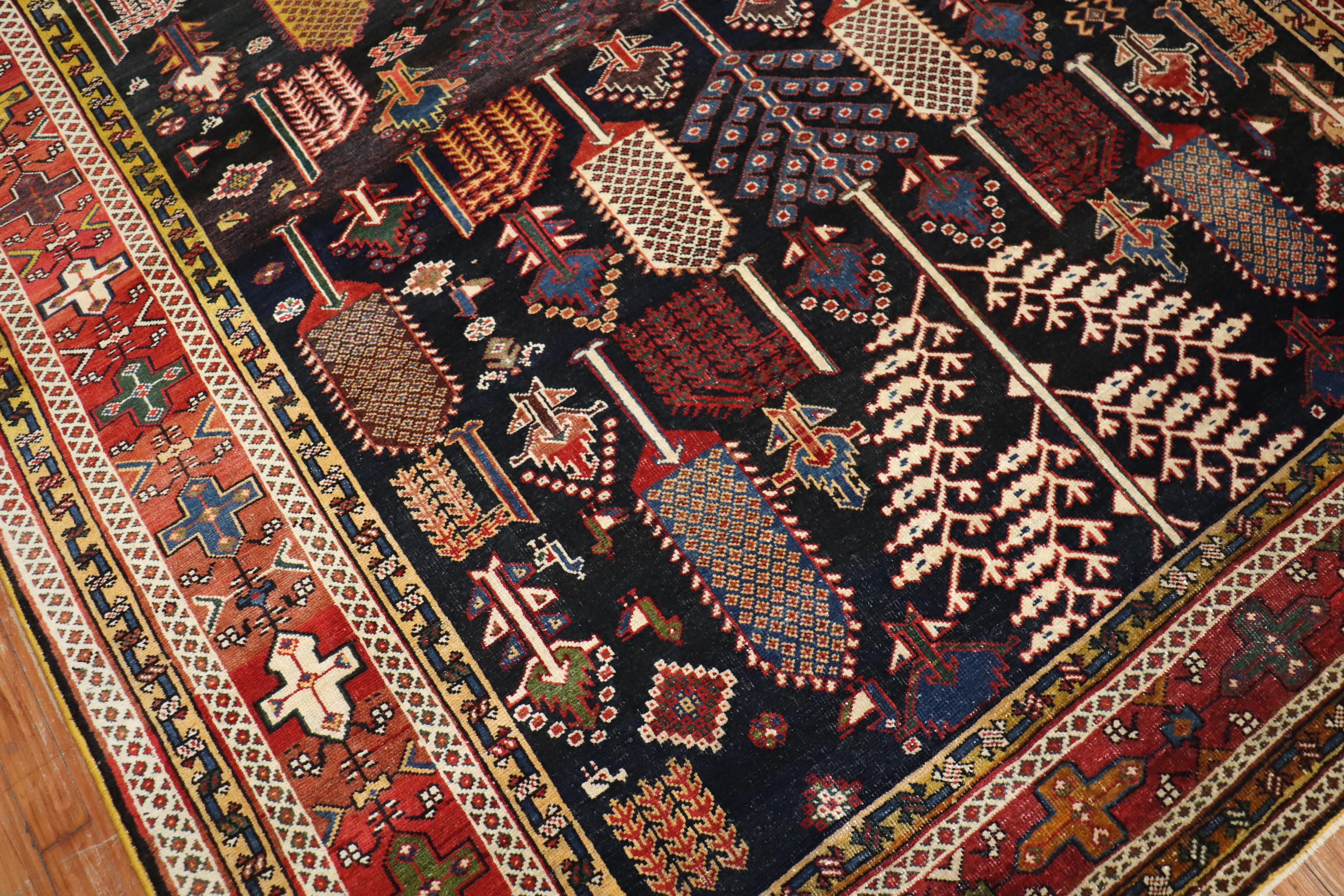 Antiker persischer Bakhtiari-Teppich mit Weeping-Baumwolle (Handgewebt)