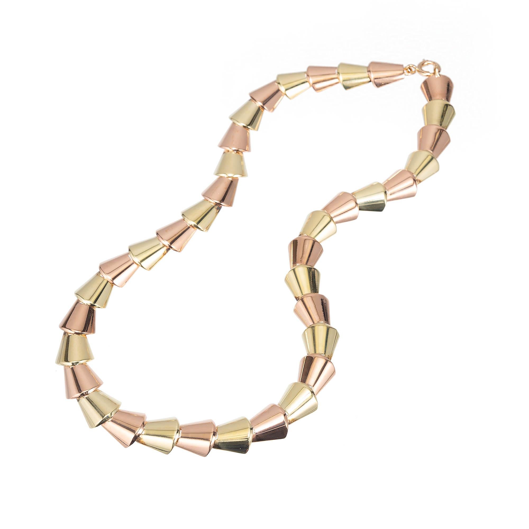 Wefferling Berry Art Deco Rose Green Gold Necklace