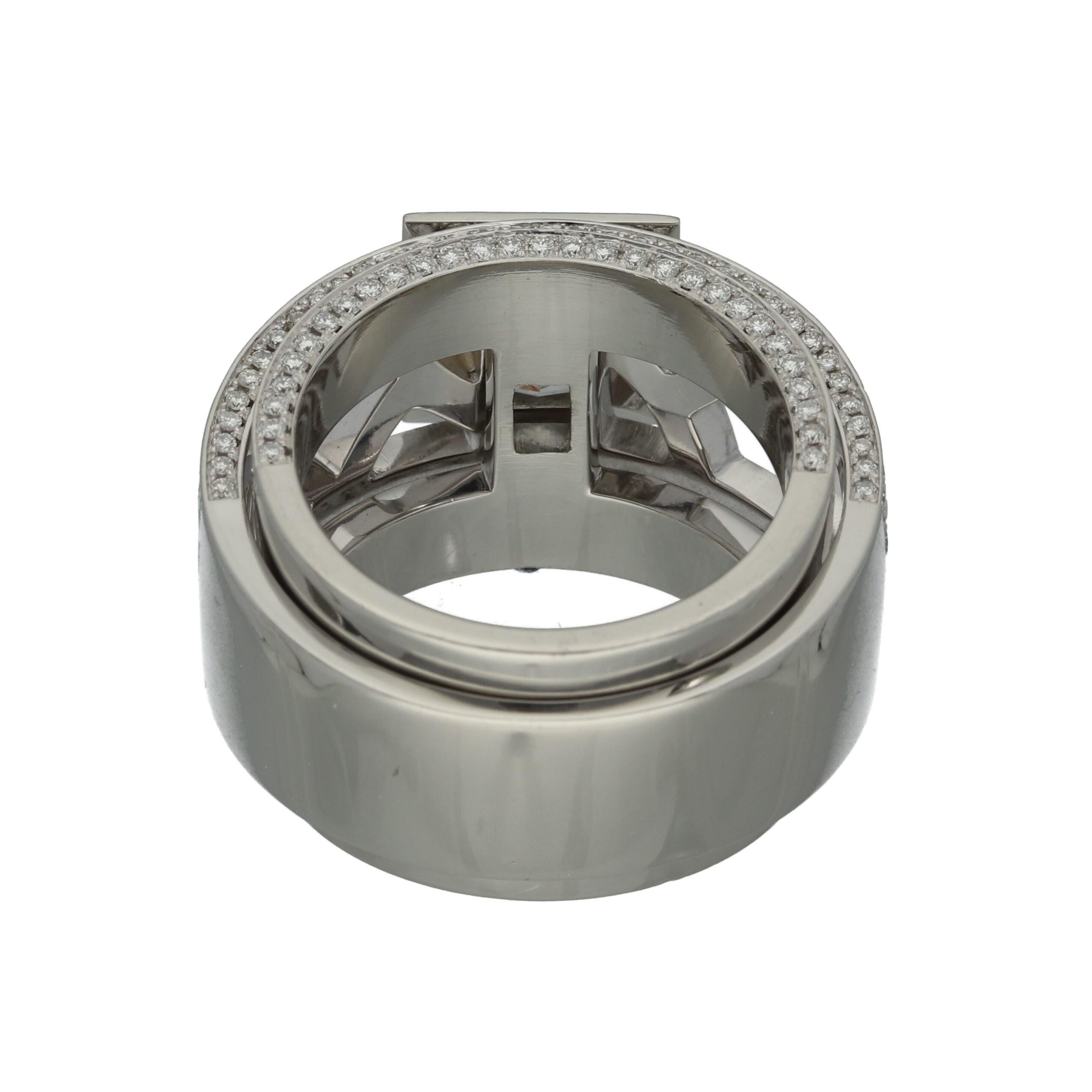 Weggenmann 'Euphoria' Platinum Diamonds Cocktail Ring For Sale 3