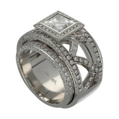 Weggenmann 'Euphoria' Platinum Diamonds Cocktail Ring