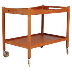 Wegner bar cart / serving table, teak. Andreas Tuck, 1960s