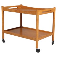 Wegner bar cart / serving table, teak. PP møbler, 1960s