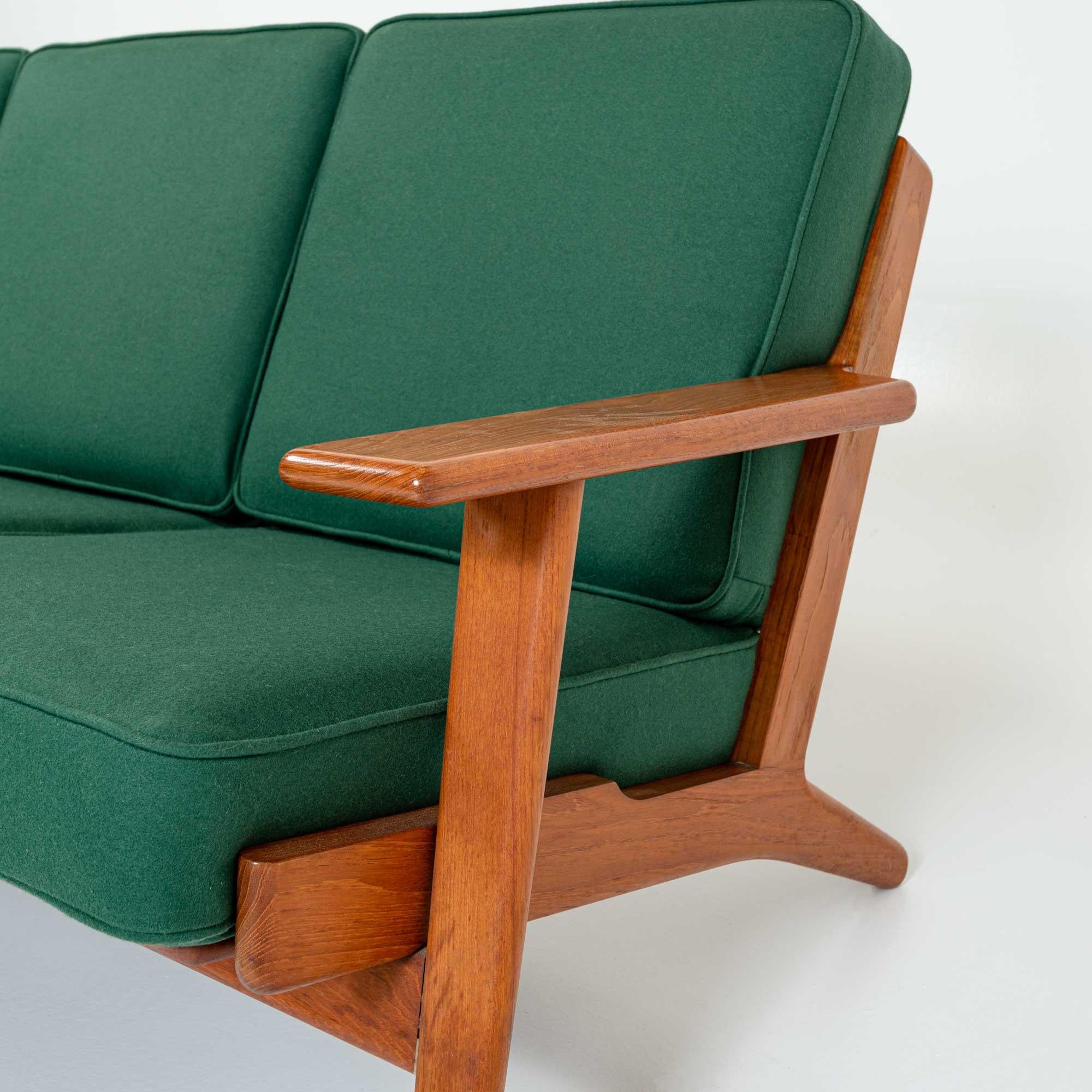 Wegner for Getama Three Seater Sofa in Teak, Model GE290 In Good Condition In Seattle, WA