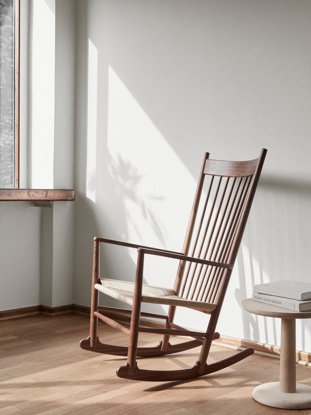 Hans J. Wegner showed an early interest in the rocking chair as a design object, and J16 was one of his first chairs ever put into production. The very first version was designed in 1944. After a process to make the chair easier to manufacture, the