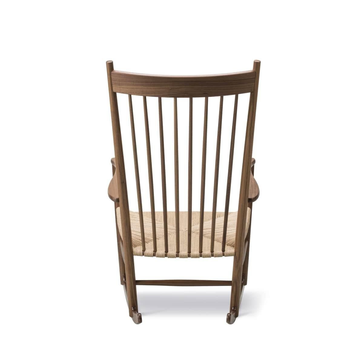 Scandinavian Modern Wegner J16 Rocking Chair - Oiled Walnut/Natural Paper Cord by Hans J. Wegner  For Sale