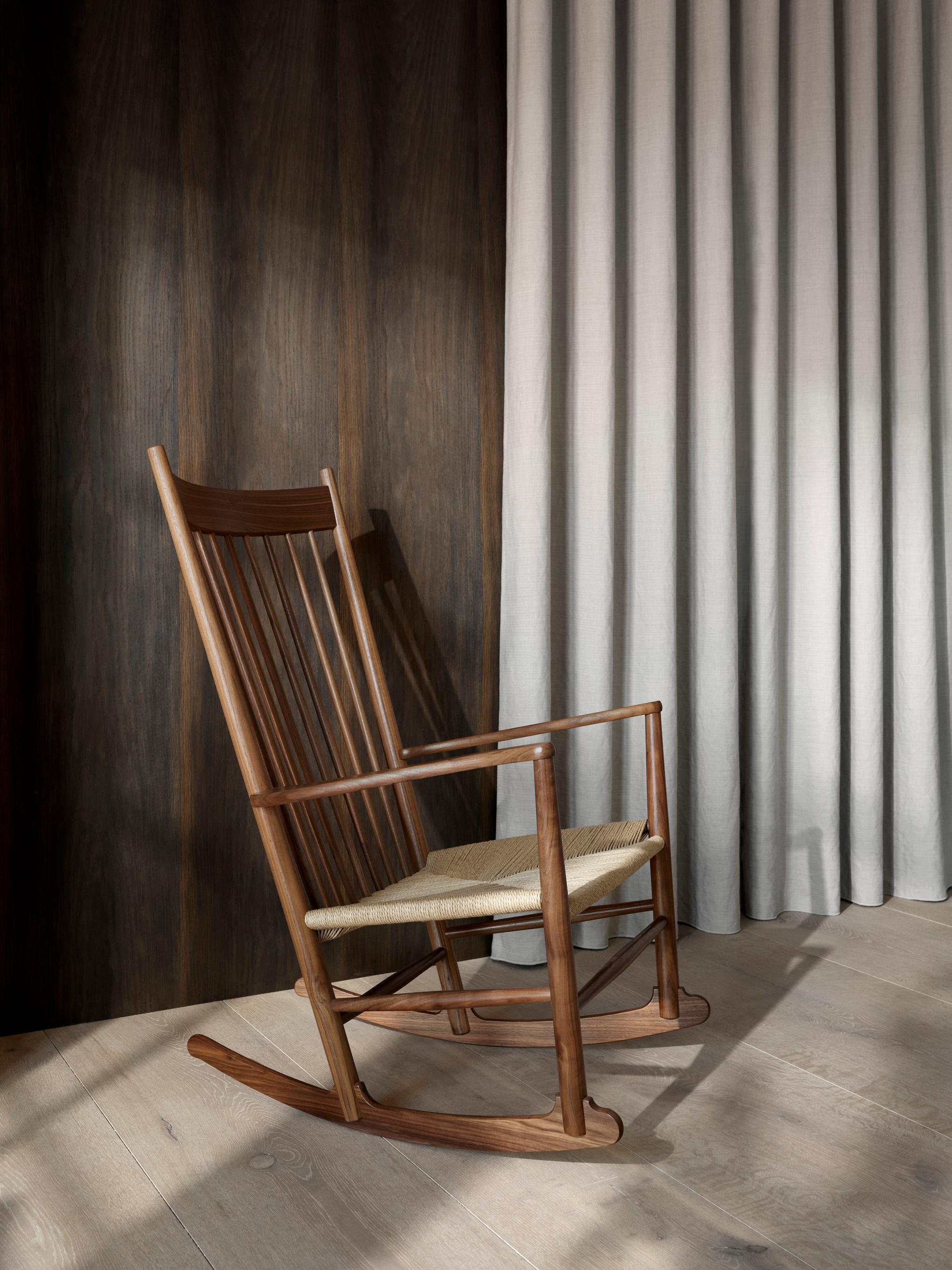 Danish Wegner J16 Rocking Chair - Oiled Walnut/Natural Paper Cord by Hans J. Wegner For Sale