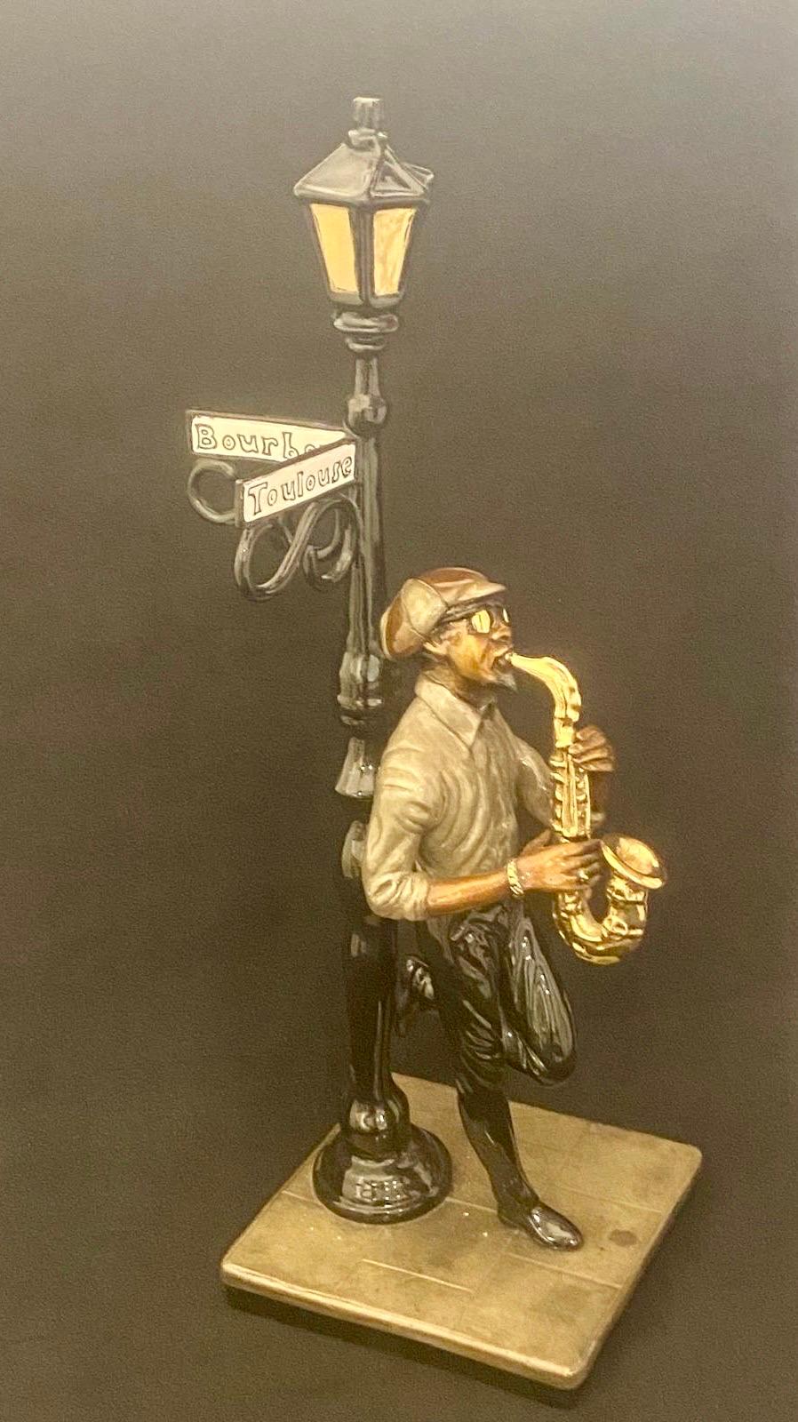 Paul Wegner (nato nel 1950, scultore americano) The Saxophone Player Ltd Edition 55/275 In condizioni ottime in vendita a London, GB