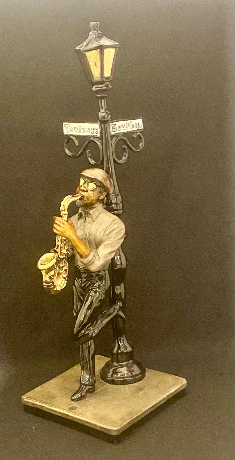 Paul Wegner (nato nel 1950, scultore americano) The Saxophone Player Ltd Edition 55/275 in vendita 3