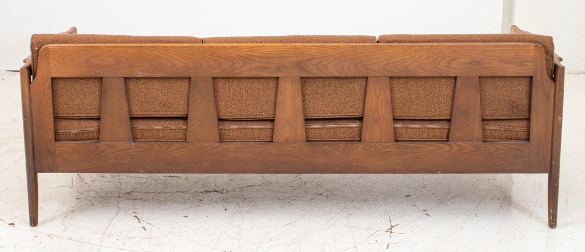 Wegner Style Danish Modern Oak Sofa 3