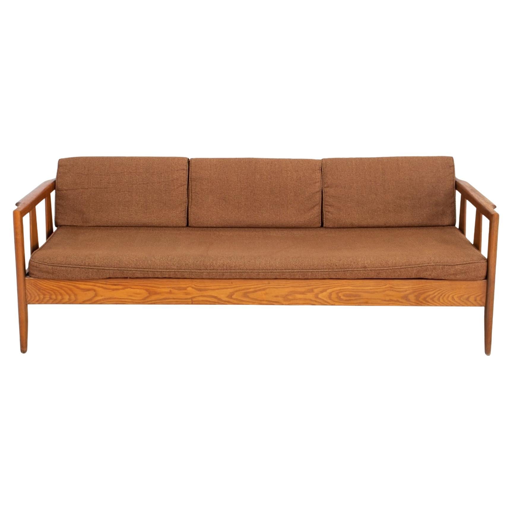 Wegner Style Danish Modern Oak Sofa