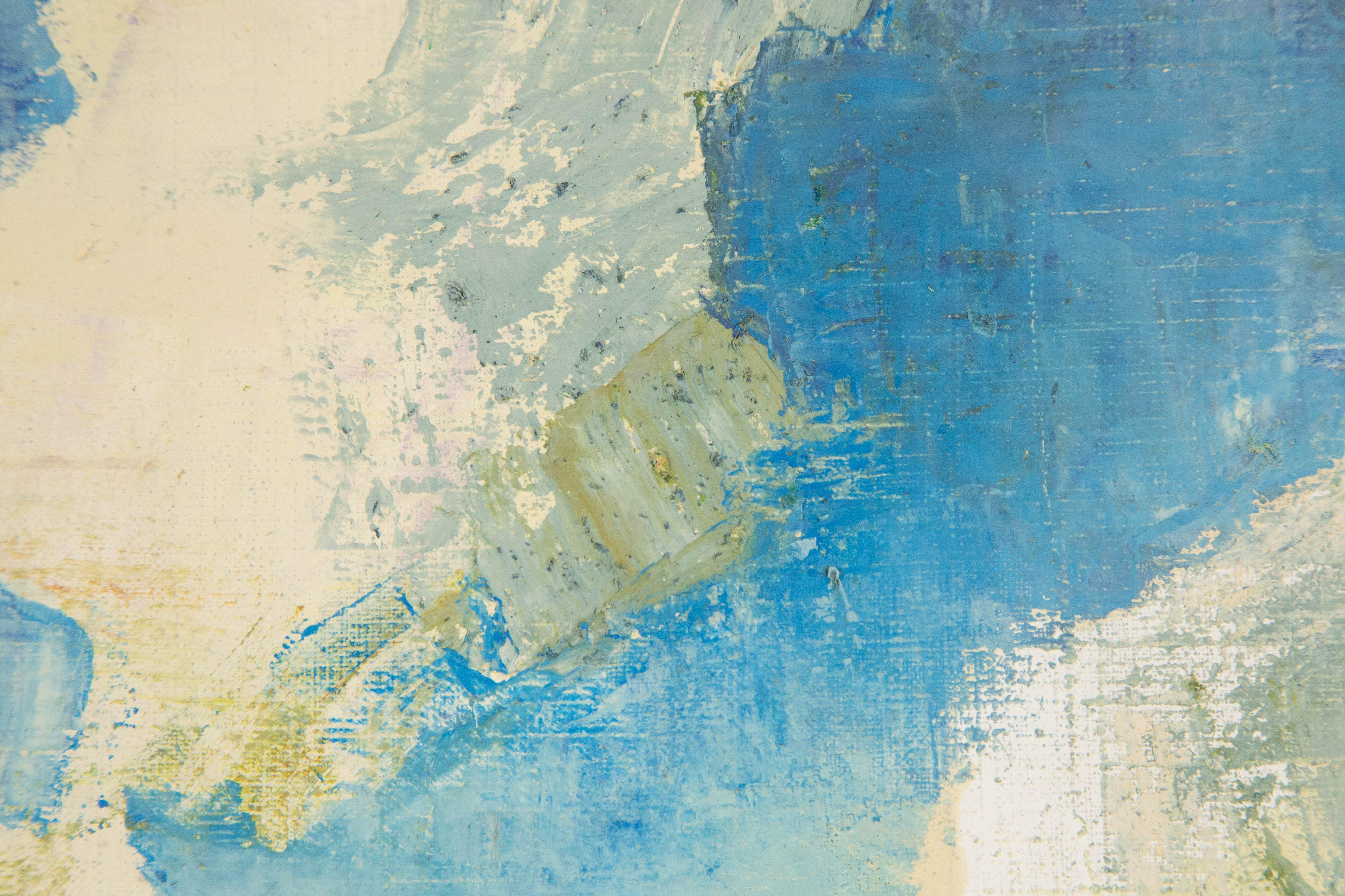 Wei Wang, geblümtes Original Ölgemälde auf Leinwand, Ölgemälde „Brunnen und Blumen, Serie I“, Wei Wang im Angebot 5