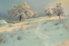 Wei Wang Paisaje Original Óleo Sobre Lienzo "Después de la nieve"