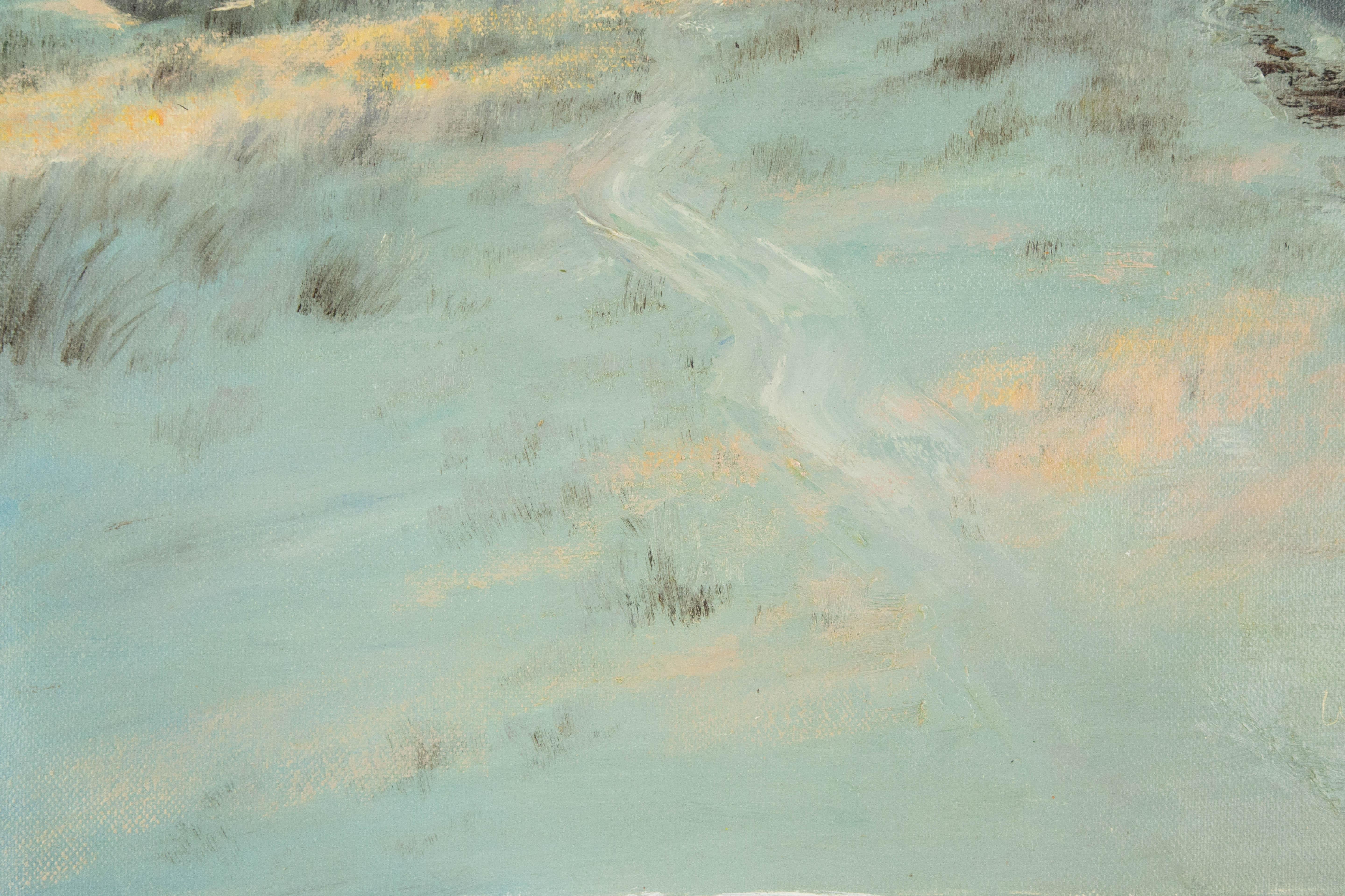 Wei Wang Landscape Original Oil On Canvas 