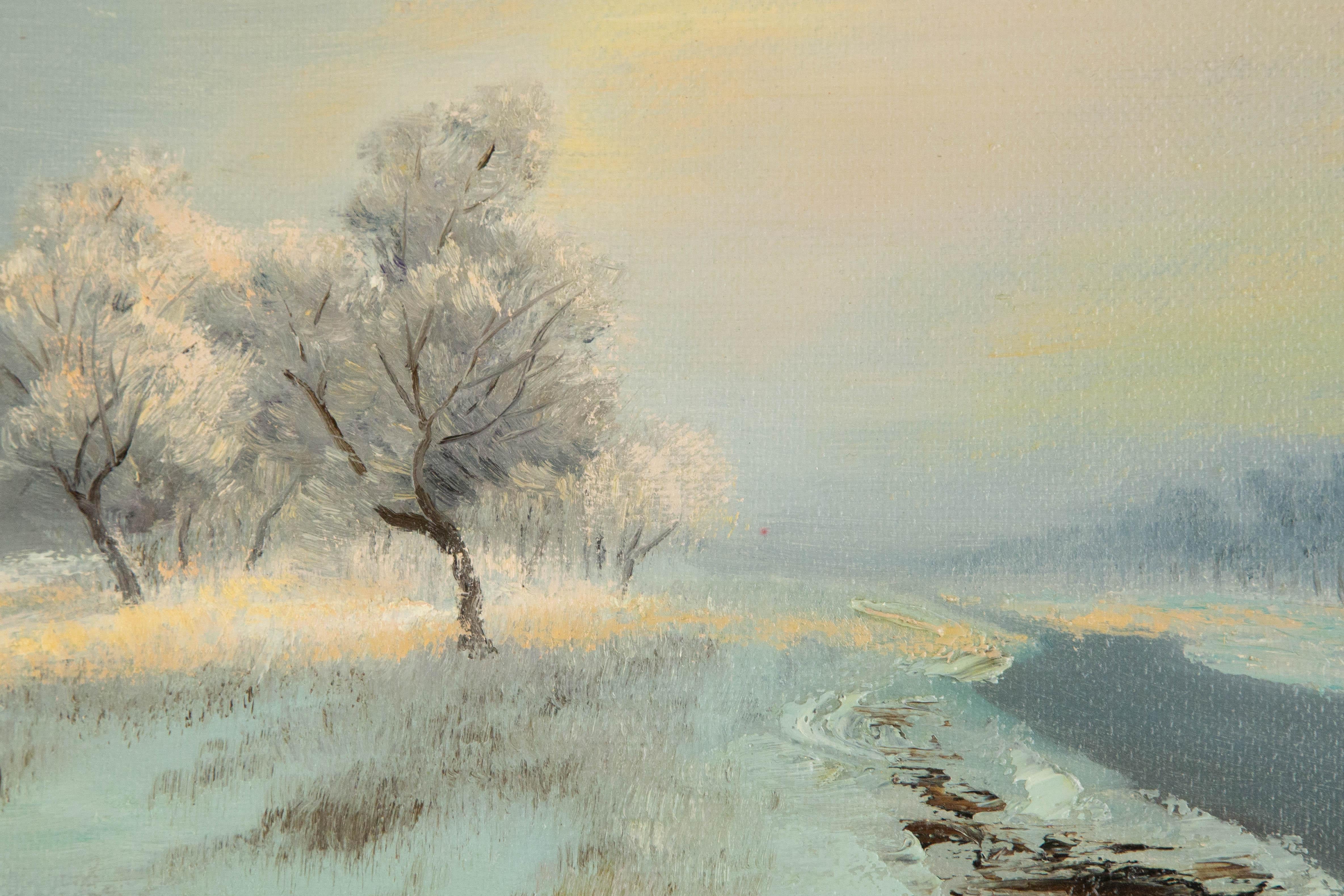 Wei Wang Landscape Original Oil On Canvas 