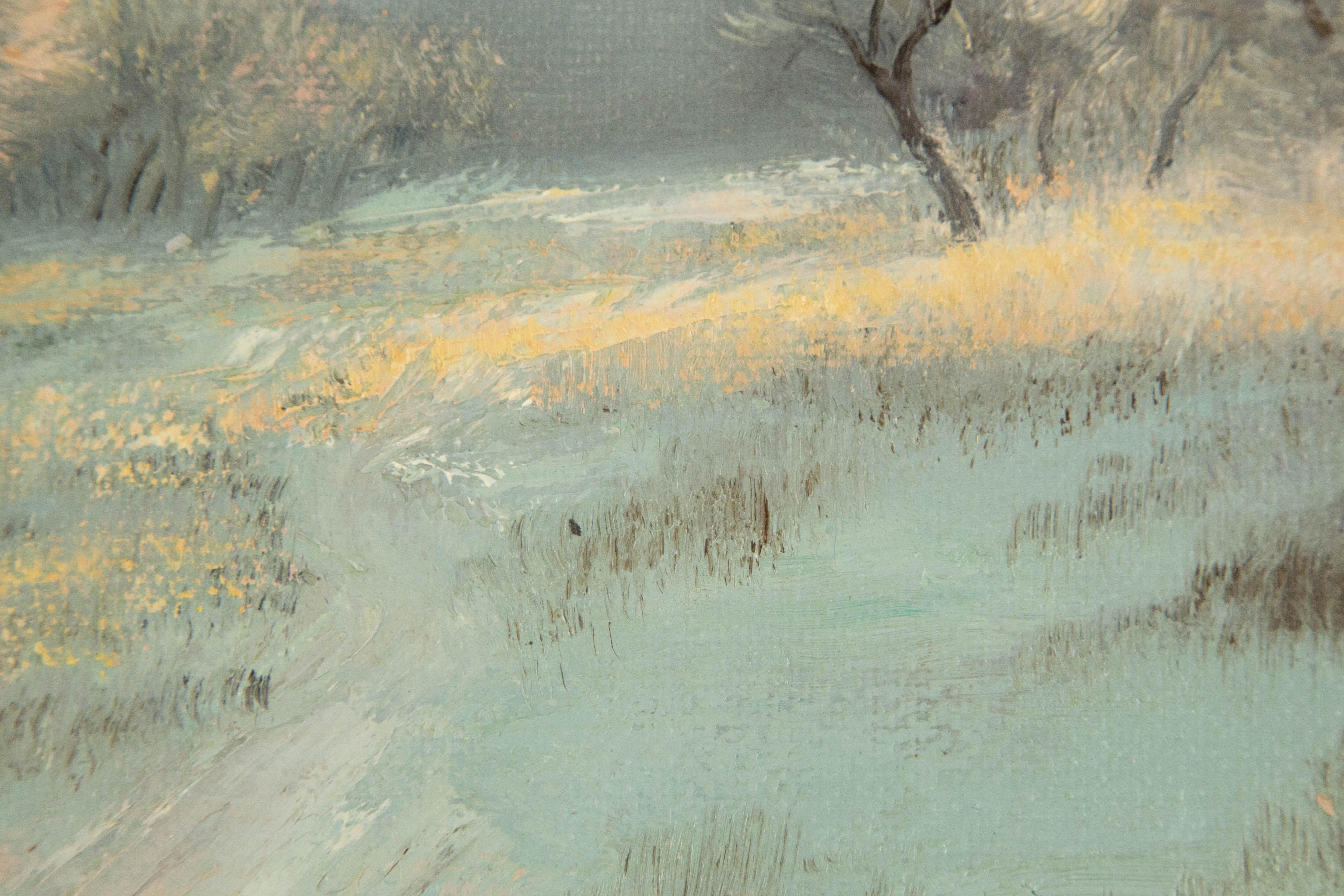 Wei Wang Landscape Original Oil On Canvas 